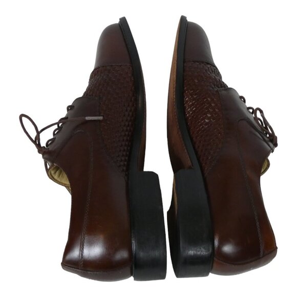 Florsheim Woven Brown Leather Oxfords Salinger Mens Size US 10D #966 main image 3